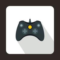 Joystick for playing games icon, flat style vector