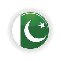 círculo de icono de pakistán vector