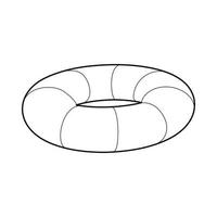 Lifebuoy icon in outline style vector