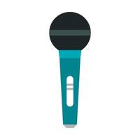 Microphone icon in flat style vector