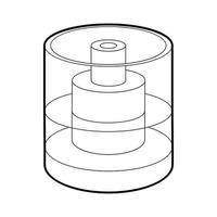 sabor para icono de cigarrillo electrónico, estilo de esquema vector