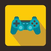 Game joystick icon, flat style vector