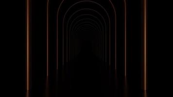 3D rendering Hall way to the dark. loop animation 3D. video