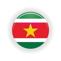 círculo de icono de surinam vector