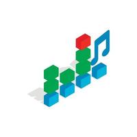 Equalizer scale icon, isometric 3d style vector