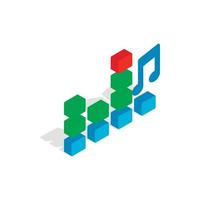 Equalizer scale icon, isometric 3d style vector