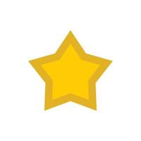 Golden star icon, flat style vector