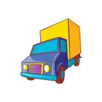 Truck delivery icon in cartoon style vector