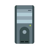 System unit of a computer icon, flat style vector