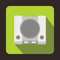 Game console icon, flat style vector