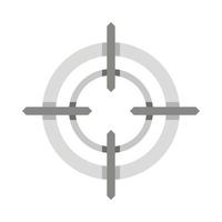 Crosshair reticle icon, flat style vector
