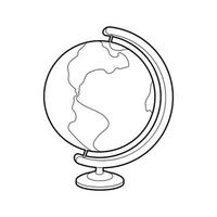 Globe icon, outline style vector