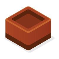 Choco truffle icon, isometric style vector