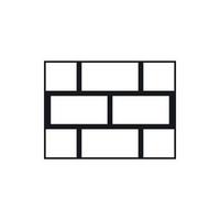 Concrete block wall icon, simple style vector