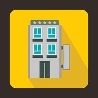 Five star hotel icon in flat style vector