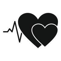 icono de cardiología, estilo simple vector