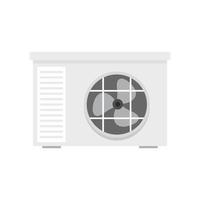 Outdoor air unit conditioner icon, flat style vector