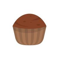 Cup cake icon, flat style vector