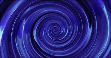 Abstract background with blue swirling funnel or swirl spiral made of bright shiny metal with glow effect. Screensaver beautiful video animation in high resolution 4k