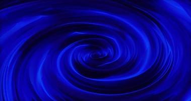 Abstract background with blue swirling funnel or swirl spiral made of bright shiny metal with glow effect. Screensaver beautiful video animation in high resolution 4k