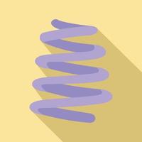 Spiral coil icon, flat style vector