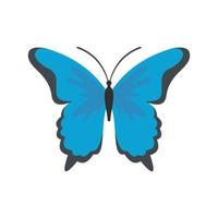 Insect butterfly icon, flat style. vector