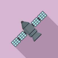 Astronomy space station icon, flat style vector