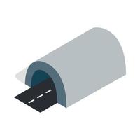 Tunnel icon, isometric 3d style vector