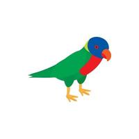 Parrot icon, isometric 3d style vector