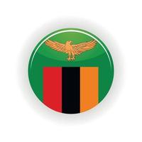 círculo de icono de zambia vector