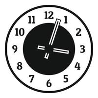 icono de concepto de reloj, estilo negro simple vector