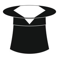 sombrero con icono de servilleta, estilo simple. vector