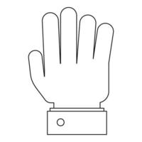 All finger icon, outline style. vector