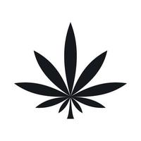 Cannabis leaf icon, simple style vector