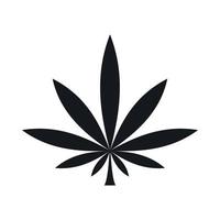 icono de hoja de cannabis, estilo simple vector