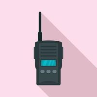 icono de walkie talkie, estilo plano vector