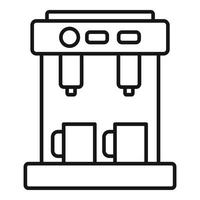 Bar coffee machine icon, outline style vector