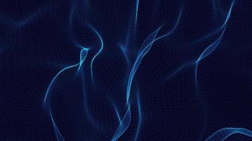 Abstract wave motion graphics on blue background video
