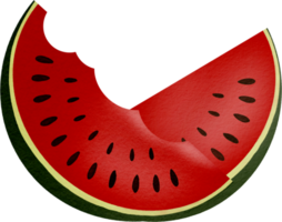 Aquarellfarbe Wassermelone png