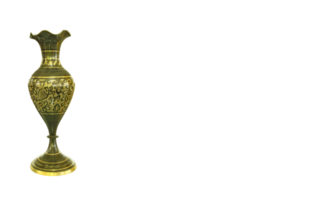 Bronze vase with an ornament isolated png