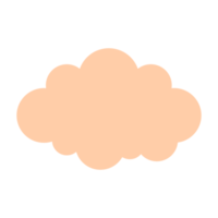 nuage simple en illustration de couleur crème pour l'élément de conception png