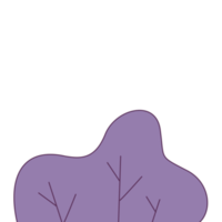 illustration d'arbre mignon dans un style minimaliste et une couleur pastel pour l'élément de conception png