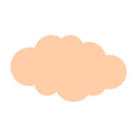 Simple cloud in cream color illustration for design element png