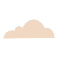 Simple cloud shape in pastel color for design element png