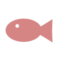 Cute fish illustration in minimalist style and pastel color for design element png