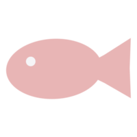 Cute fish illustration in minimalist style and pastel color for design element png