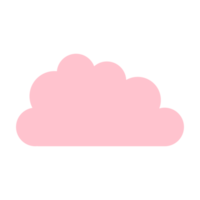 einfache wolke in rosa farbillustration für gestaltungselement png