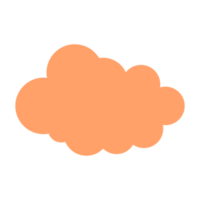 Simple cloud in orange color illustration for design element png