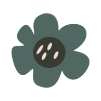 Simple flower in childish or naive art for design element png