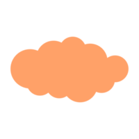 nube simple en color naranja ilustración para elemento de diseño png